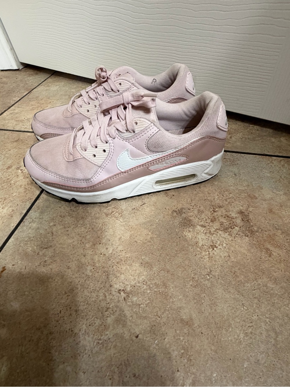 Nike Women’s Air Max 90 in Pale Pink and White